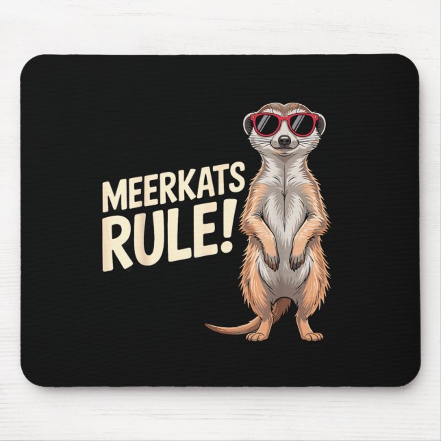 Meerkat Design For Men Women Kids Zoo Keeper Safar Mouse Pad (Front)