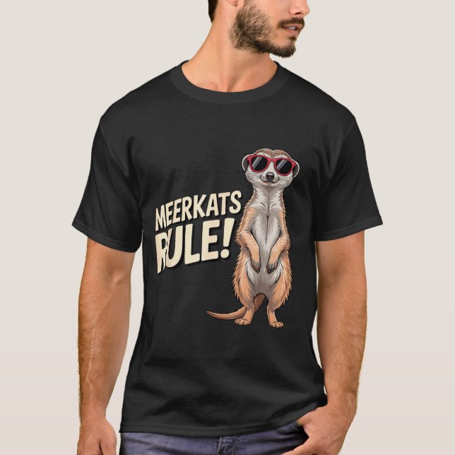 Meerkat Design For Men Women Kids Zoo Keeper Safar T-Shirt (Front)