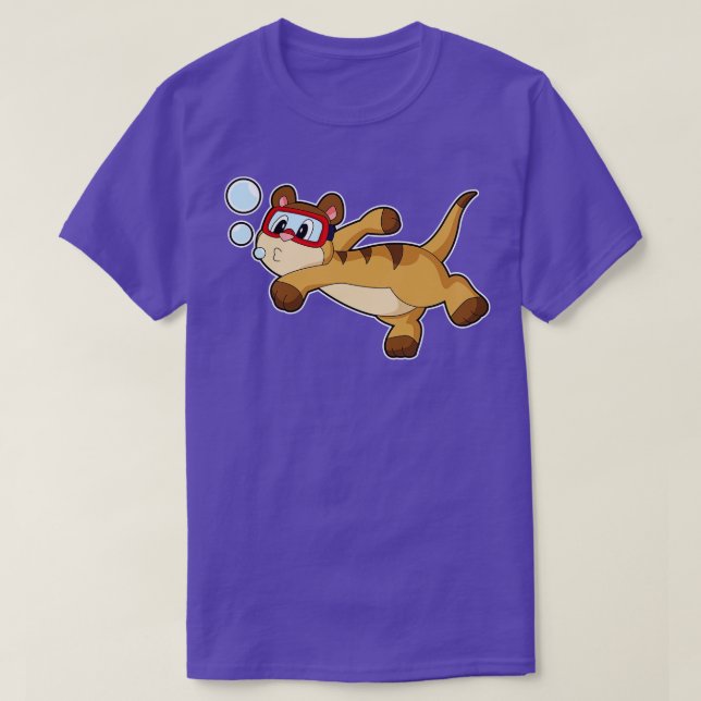 Meerkat Diver Swimming goggles T-Shirt (Design Front)