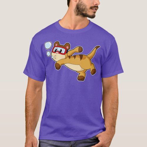 Meerkat Diver Swimming goggles T_Shirt