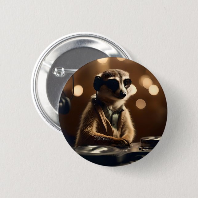 Meerkat DJ, Button (Front & Back)