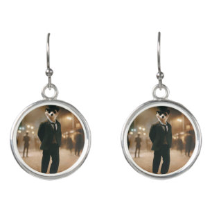 Meerkat Dressed For Black Tie Event, Earrings