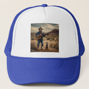 Meerkat Duet: Strumming Together in Harmony, Trucker Hat