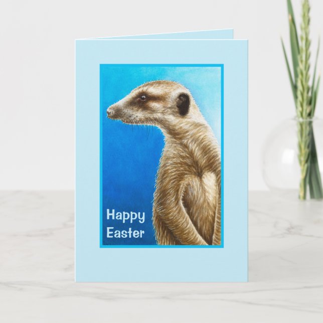Meerkat Easter Greeting Card (Front)