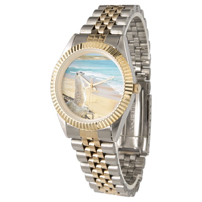 Meerkat Enjoying The Seaside, Watch (Angled)