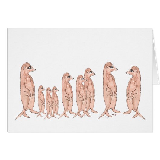 Meerkat Family Card (Front Horizontal)