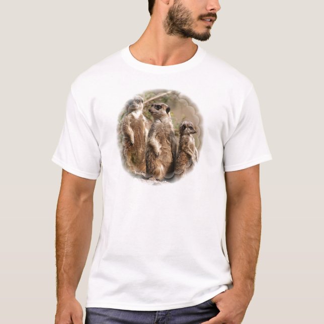 Meerkat Family Men's T-Shirt (Front)