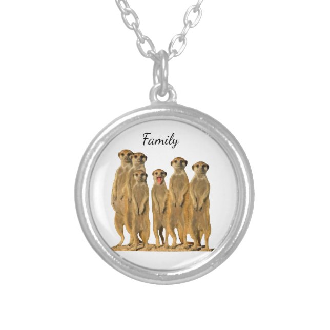Meerkat Family Pendant  (Front)