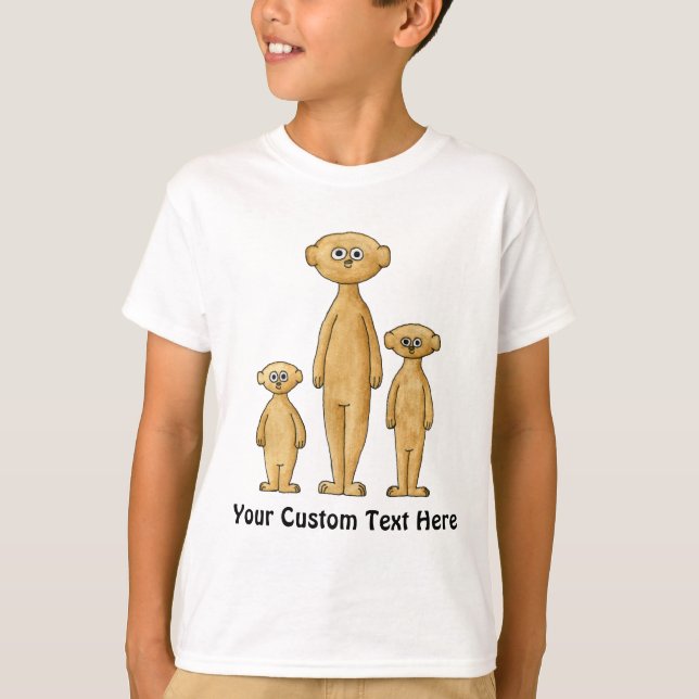 Meerkat Family. T-Shirt (Front)