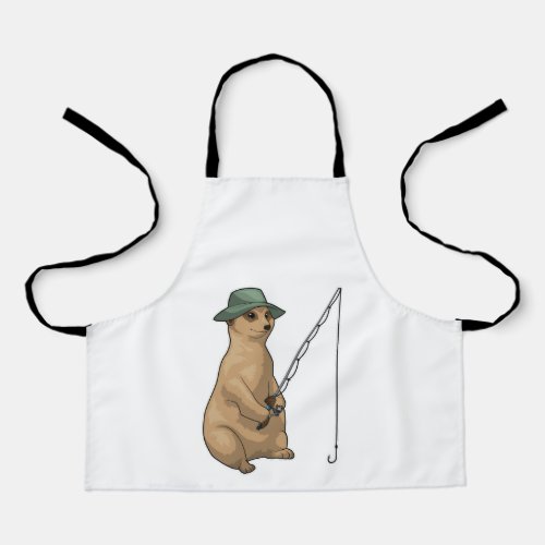 Meerkat Fishing Fisher Fishing rod Apron