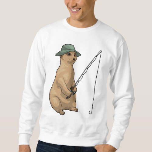 Meerkat Fishing Fisher Fishing rod Sweatshirt