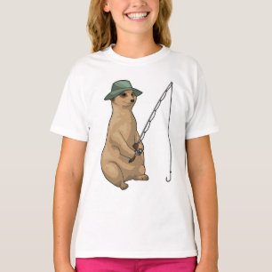 Meerkat Fishing Fisher Fishing rod T-Shirt
