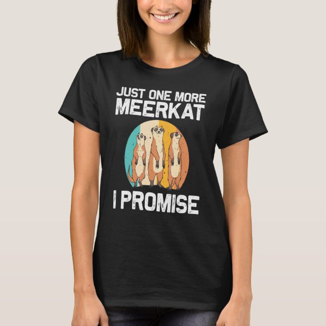Meerkat For Men Women Retro Wildlife Zoo Animal T-Shirt (Front)