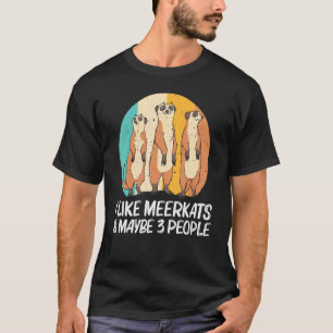 Meerkat For Men Women Retro Wildlife Zoo T-Shirt