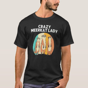 Meerkat For Women Mom Retro Wildlife Zoo Animal T-Shirt