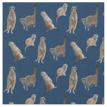Meerkat Frenzy Fabric (Navy)