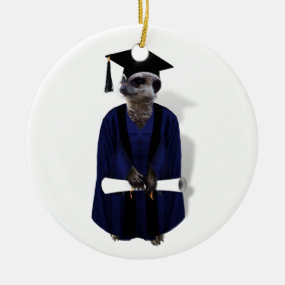 Meerkat Graduate  Keepsake Ceramic Ornament