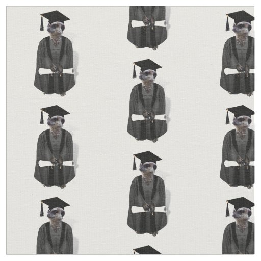 Meerkat Graduate with Diploma Fabric