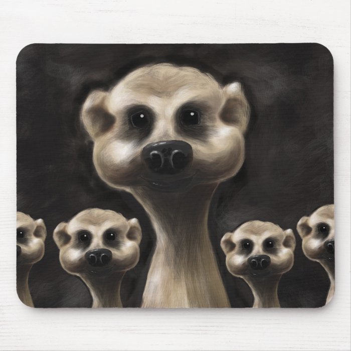 Meerkat illustration mouse mat