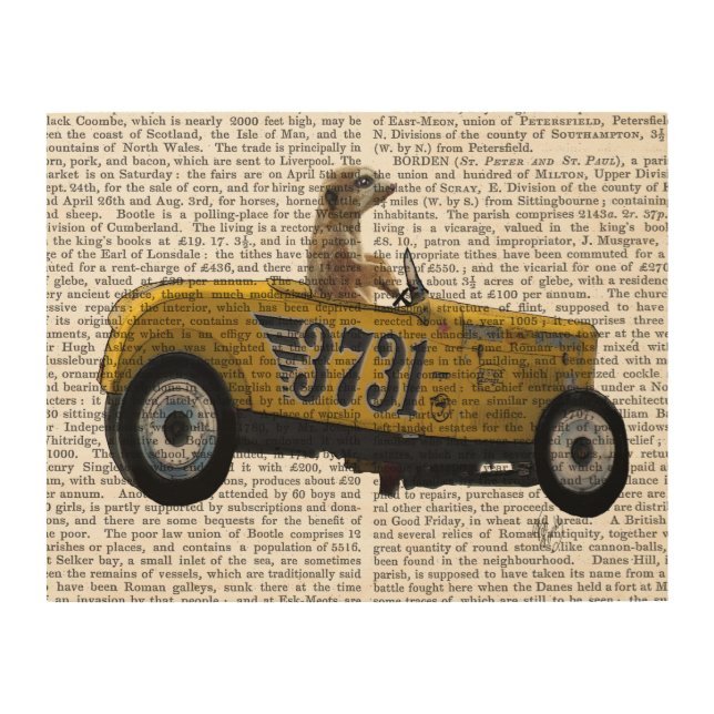 Meerkat in Hot Rod Wood Wall Decor (Front)