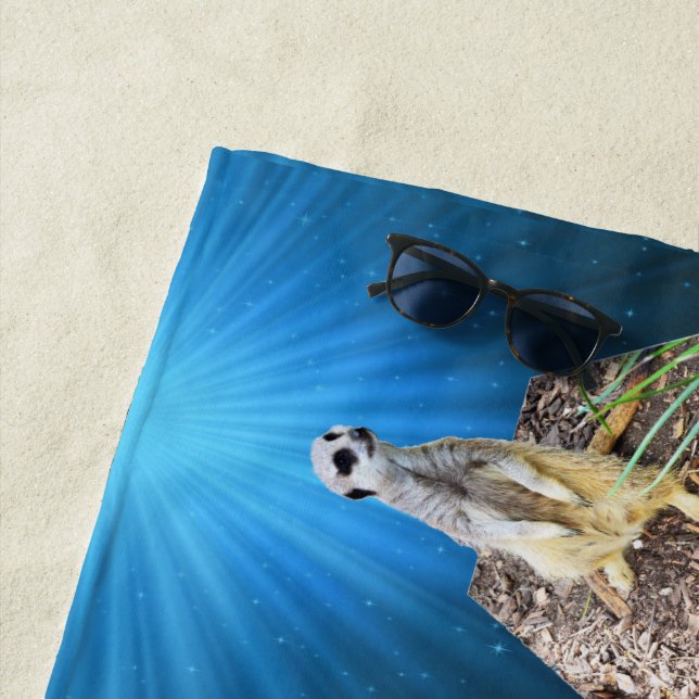 Meerkat In The Sunlight, Beach Towel (In Situ)