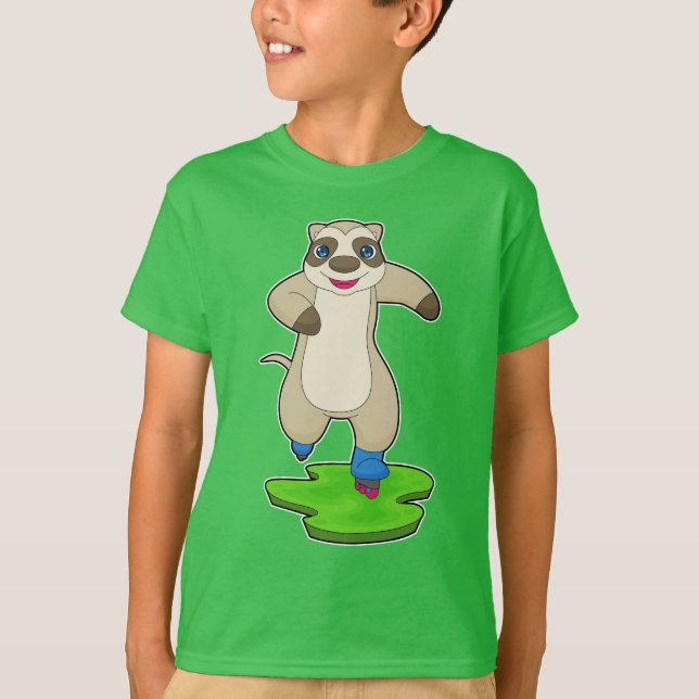 Meerkat Inline skating Inline skates T-Shirt (Front)