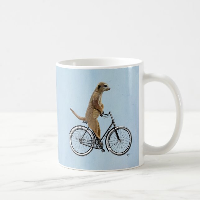 Meerkat on Bicycle 2 Coffee Mug (Right)