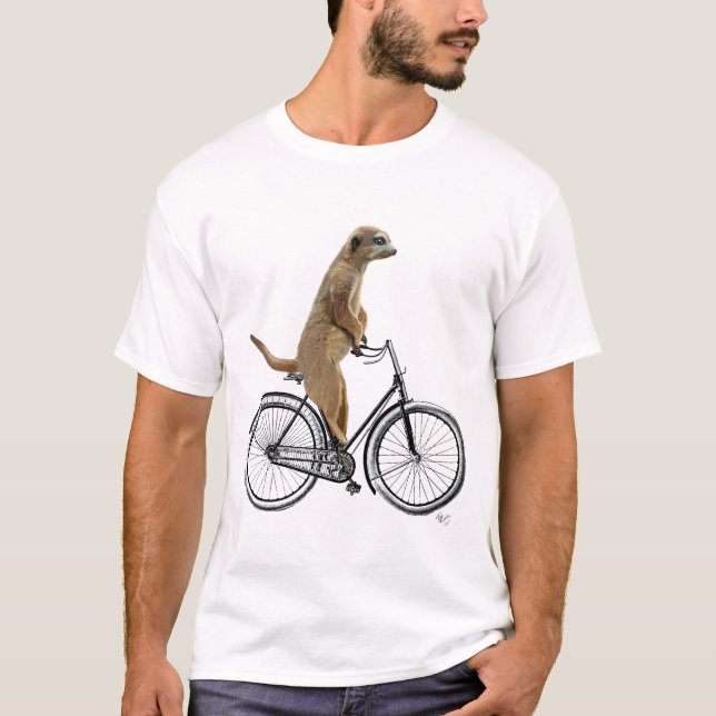 Meerkat on Bicycle 2 T-Shirt (Front)