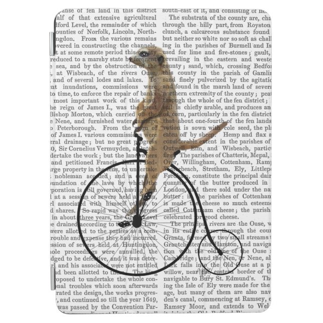 Meerkat on Black Penny Farthing iPad Air Cover (Front)