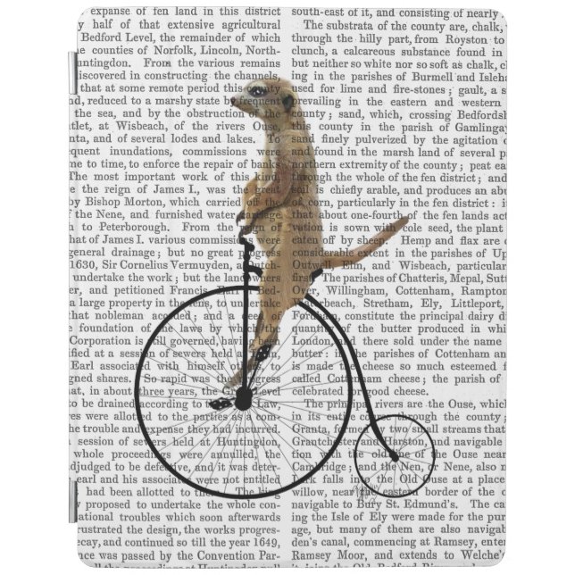 Meerkat on Black Penny Farthing iPad Air Cover (Front)