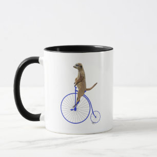 Meerkat On Blue Penny Farthing Mug