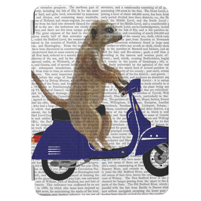 Meerkat on Dark Blue Moped iPad Air Cover (Front)