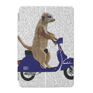 Meerkat on Dark Blue Moped iPad Mini Cover