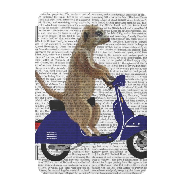Meerkat on Dark Blue Moped iPad Mini Cover (Front)