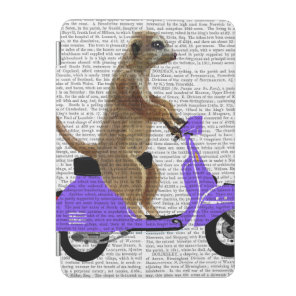 Meerkat on Lilac Moped iPad Mini Cover