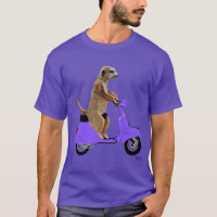 Meerkat on Lilac Moped