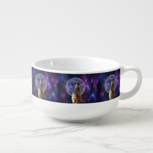 Meerkat On Night Watch Soup Mug