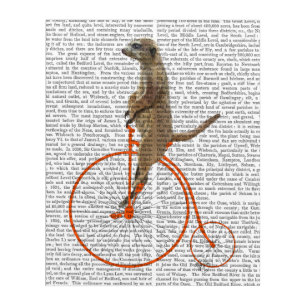 Meerkat on Orange Penny Farthing Acrylic Print