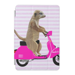 Meerkat on Pink Moped 2 iPad Mini Cover