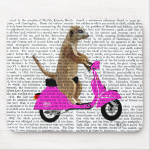 Meerkat on Pink Moped Mouse Pad