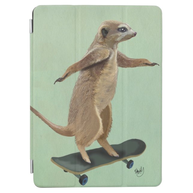 Meerkat On Skateboard 3 iPad Air Cover (Front)