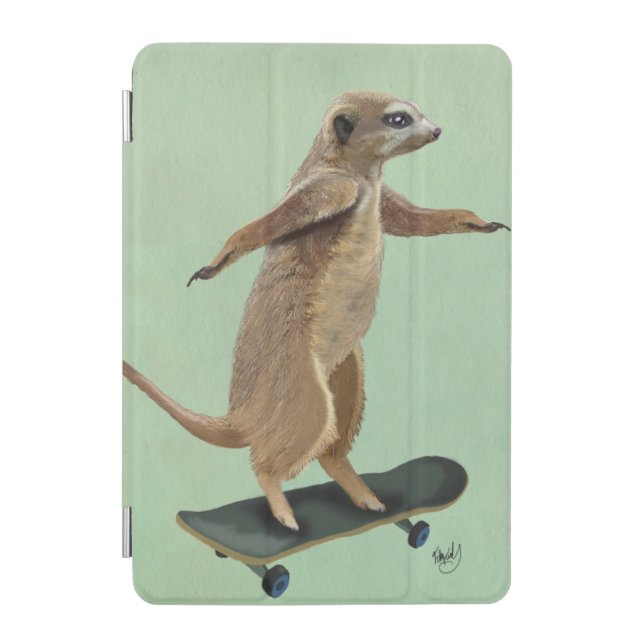 Meerkat On Skateboard 3 iPad Mini Cover (Front)