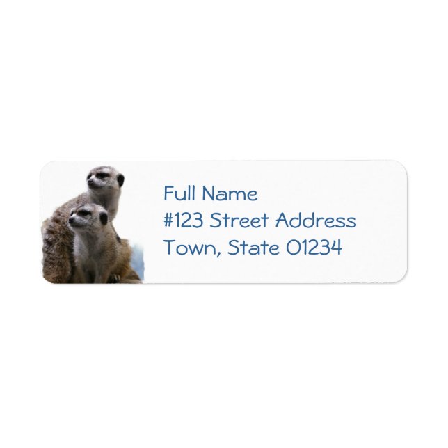 Meerkat Pair Return Address Label (Front)