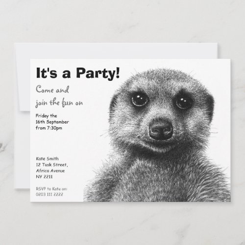 Meerkat Party Invitation