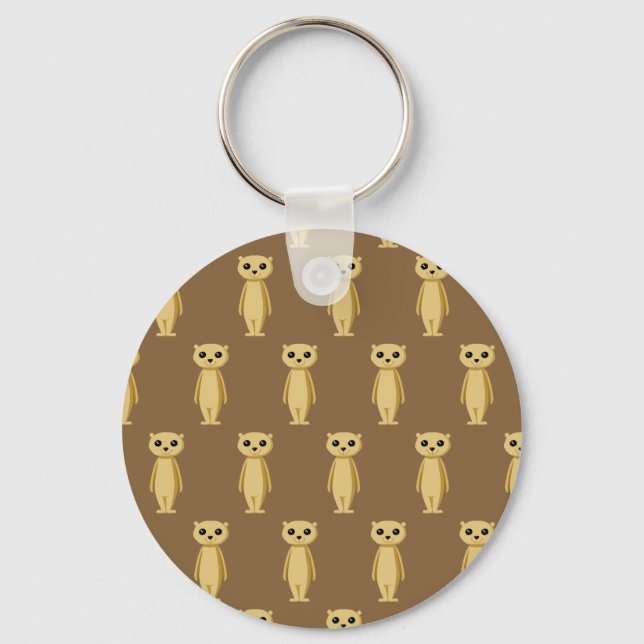 Meerkat Pattern. Keychain (Front)