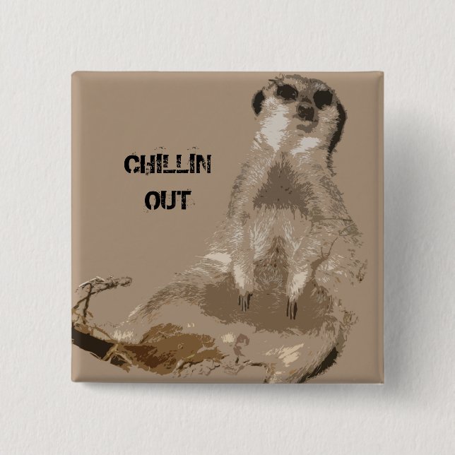meerkat pinback button (Front)