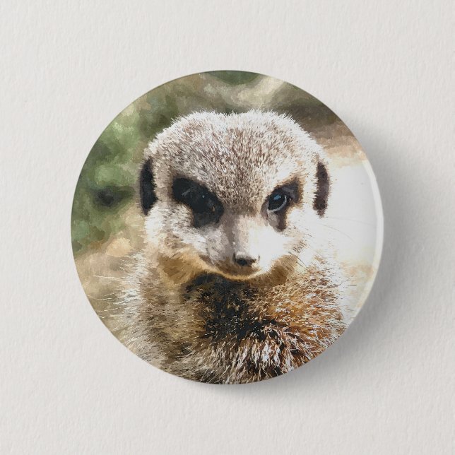 MEERKAT PINBACK BUTTON (Front)