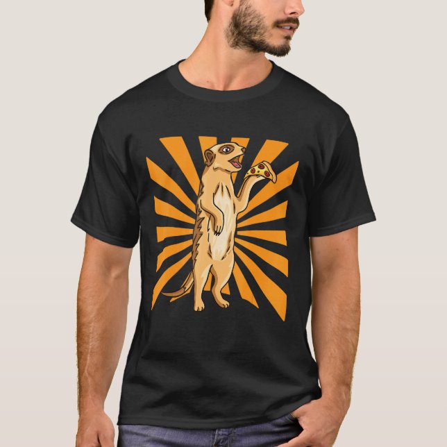 Meerkat Pizza T-Shirt (Front)