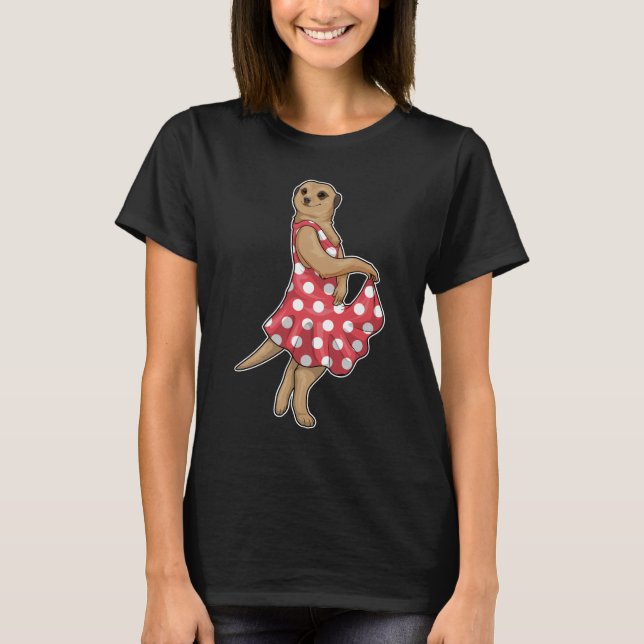 Meerkat Polka Dots Dress T-Shirt (Front)