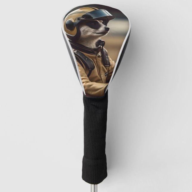 Meerkat Professional Racing Car Driver, Golf Head Cover (Front)